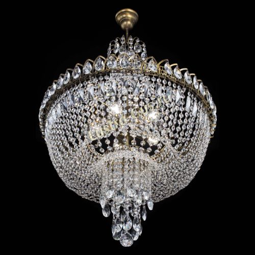 Люстра Астра Водопад №5 с подвесом под бронзу в Сочи Гусь Хрустальный