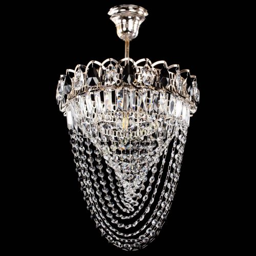 Люстра Астра Водоворот с подвесом №1 черная в Сочи Гусь Хрустальный