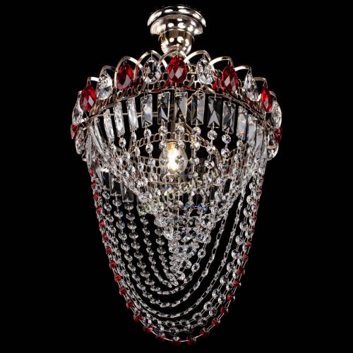 Люстра Астра Водоворот с подвесом №1 красная в Сочи Гусь Хрустальный