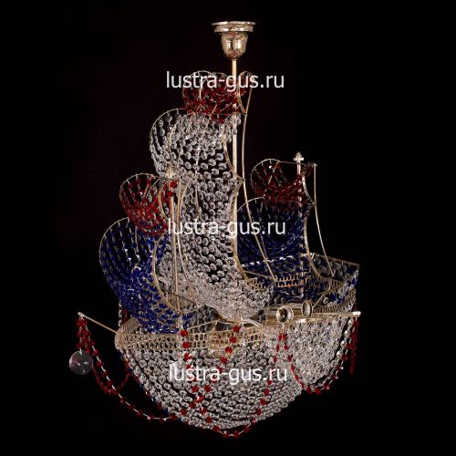 Люстра Черная Жемчужина красная в Сочи Гусь Хрустальный