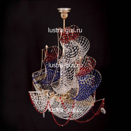 Люстра Черная Жемчужина красная в Сочи Гусь Хрустальный