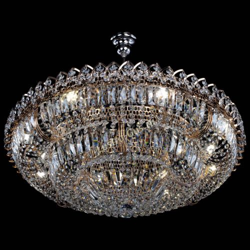 Люстра Двойное кольцо пластинка с подвесом (оптиконы) в Сочи Гусь Хрустальный