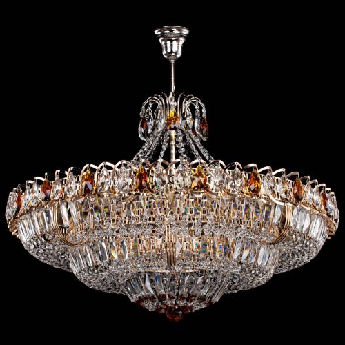 Люстра Двойное кольцо пластинка с подвесом Чайная в Сочи Гусь Хрустальный