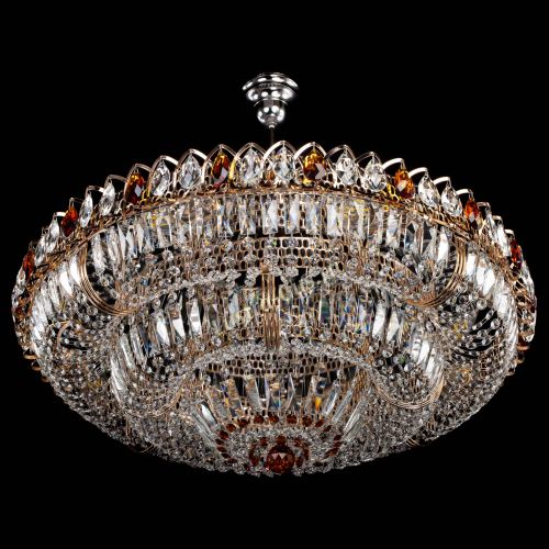 Люстра Двойное кольцо пластинка с подвесом Чайная в Сочи Гусь Хрустальный