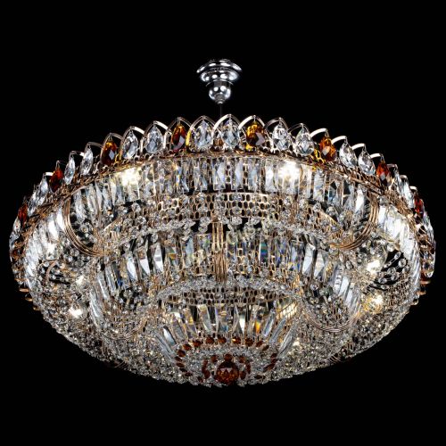 Люстра Двойное кольцо пластинка с подвесом Чайная в Сочи Гусь Хрустальный