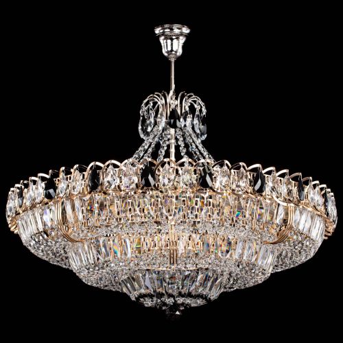 Люстра Двойное кольцо пластинка с подвесом Черная в Сочи Гусь Хрустальный