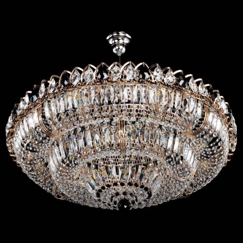 Люстра Двойное кольцо пластинка с подвесом Черная в Сочи Гусь Хрустальный