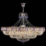 Люстра Двойное кольцо пластинка с подвесом Фиолетовая в Сочи