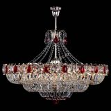 Люстра Двойное кольцо пластинка с подвесом Красная в Сочи