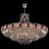 Люстра Двойное кольцо пластинка с подвесом Красная в Сочи