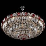 Люстра Двойное кольцо пластинка с подвесом Красная в Сочи