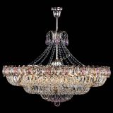 Люстра Двойное кольцо пластинка с подвесом Розовая в Сочи