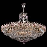 Люстра Двойное кольцо пластинка с подвесом Розовая в Сочи