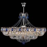 Люстра Двойное кольцо пластинка с подвесом Синяя в Сочи