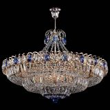 Люстра Двойное кольцо пластинка с подвесом Синяя в Сочи