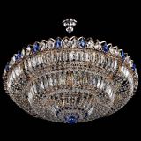 Люстра Двойное кольцо пластинка с подвесом Синяя в Сочи