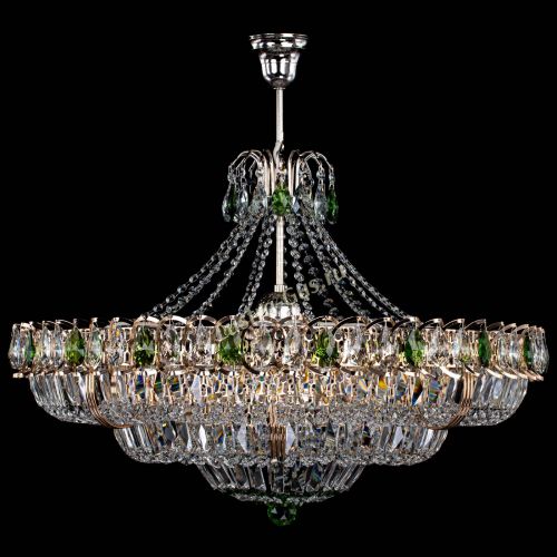 Люстра Двойное кольцо пластинка с подвесом Зеленая в Сочи Гусь Хрустальный