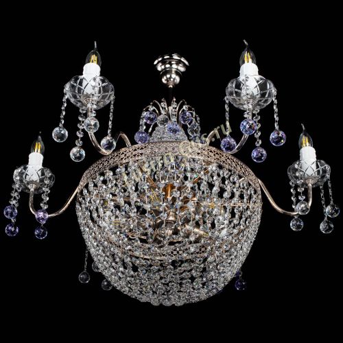 Люстра Елизавета №11 Венеция фиолетовая в Сочи Гусь Хрустальный