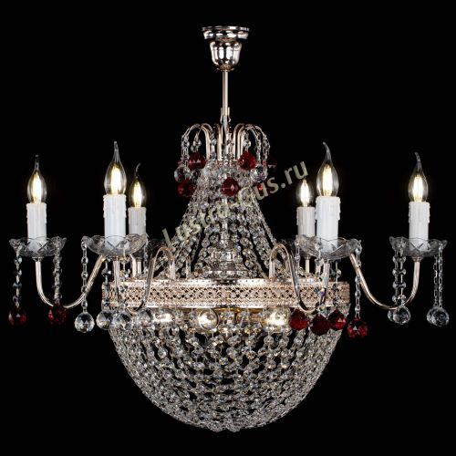 Люстра Елизавета №11 Венеция красная в Сочи Гусь Хрустальный