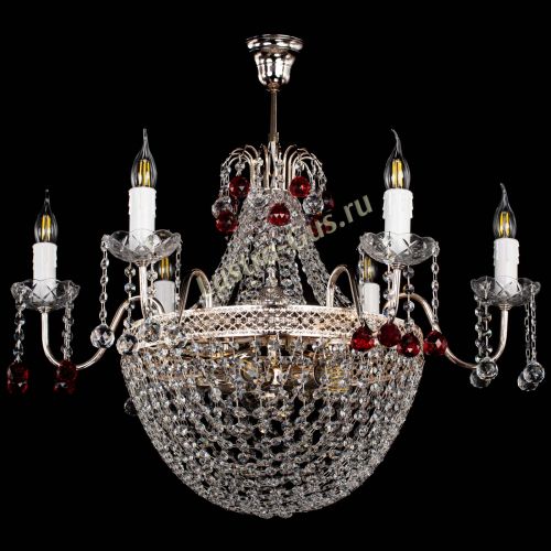 Люстра Елизавета №11 Венеция красная в Сочи Гусь Хрустальный