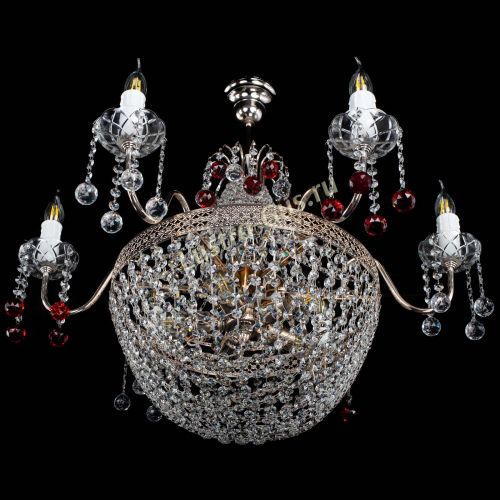 Люстра Елизавета №11 Венеция красная в Сочи Гусь Хрустальный