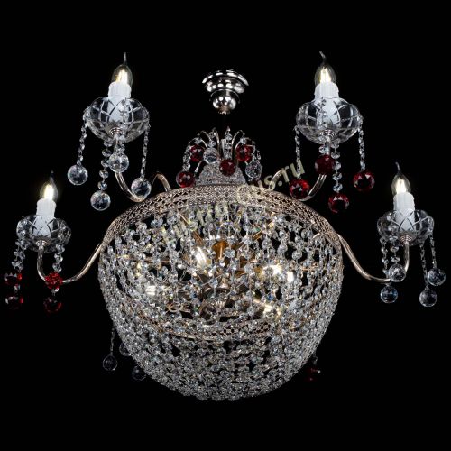 Люстра Елизавета №11 Венеция красная в Сочи Гусь Хрустальный