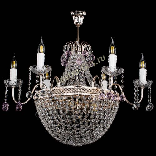 Люстра Елизавета №11 Венеция розовая в Сочи Гусь Хрустальный