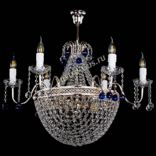 Люстра Елизавета №11 Венеция синяя в Сочи Гусь Хрустальный