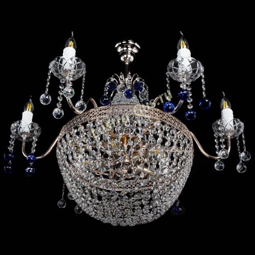Люстра Елизавета №11 Венеция синяя в Сочи Гусь Хрустальный