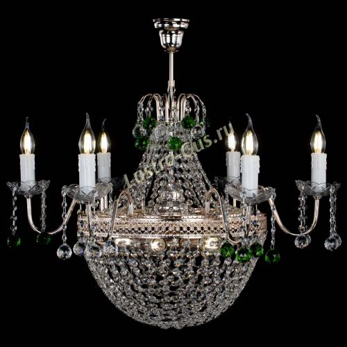 Люстра Елизавета №11 Венеция зеленая в Сочи Гусь Хрустальный