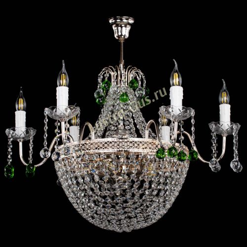 Люстра Елизавета №11 Венеция зеленая в Сочи Гусь Хрустальный