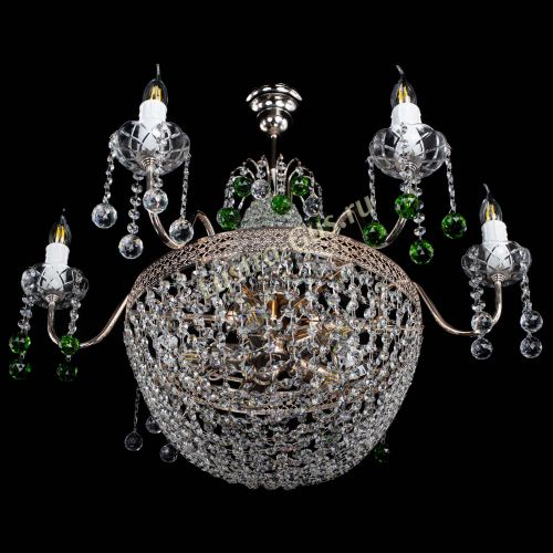 Люстра Елизавета №11 Венеция зеленая в Сочи Гусь Хрустальный