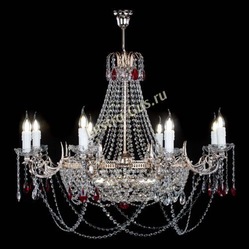 Люстра Елизавета №13 красная в Сочи Гусь Хрустальный
