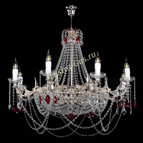 Люстра Елизавета №13 красная в Сочи Гусь Хрустальный