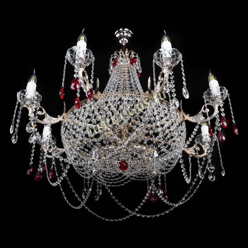 Люстра Елизавета №13 красная в Сочи Гусь Хрустальный