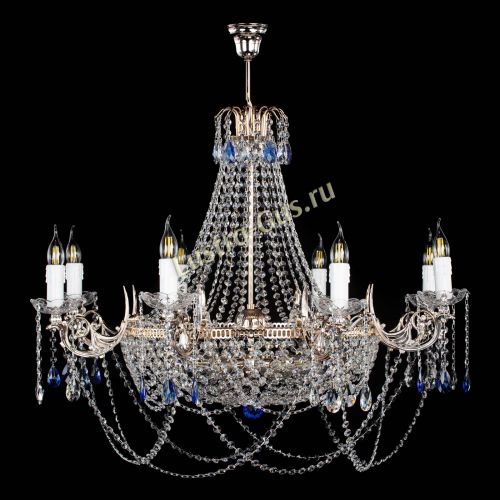 Люстра Елизавета №13 синяя в Сочи Гусь Хрустальный