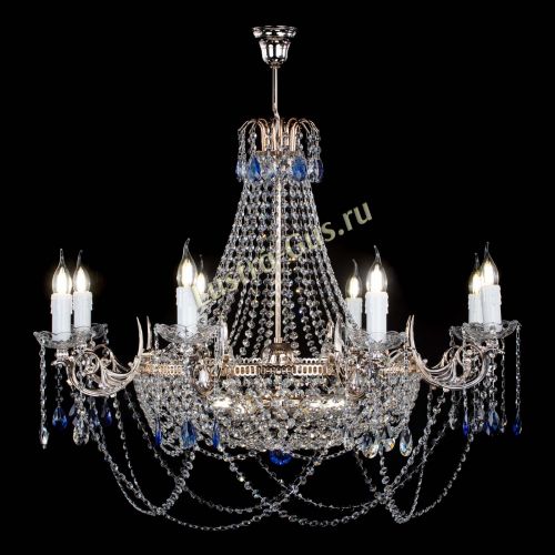 Люстра Елизавета №13 синяя в Сочи Гусь Хрустальный