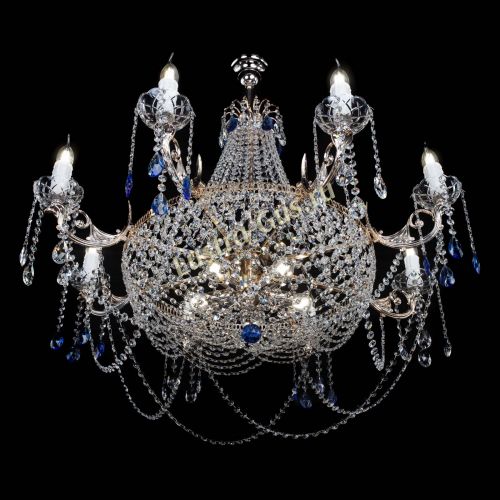 Люстра Елизавета №13 синяя в Сочи Гусь Хрустальный