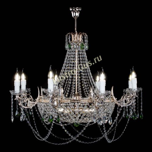 Люстра Елизавета №13 зеленая в Сочи Гусь Хрустальный