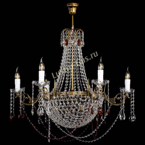 Люстра Елизавета малая №9 под бронзу Чайная в Сочи Гусь Хрустальный