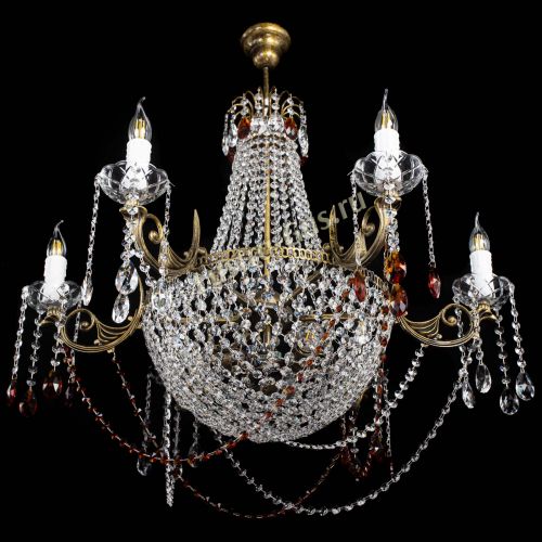 Люстра Елизавета малая №9 под бронзу Чайная в Сочи Гусь Хрустальный