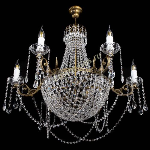 Люстра Елизавета малая №9 под бронзу в Сочи Гусь Хрустальный