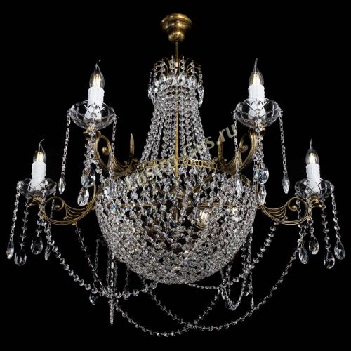 Люстра Елизавета малая №9 под бронзу в Сочи Гусь Хрустальный