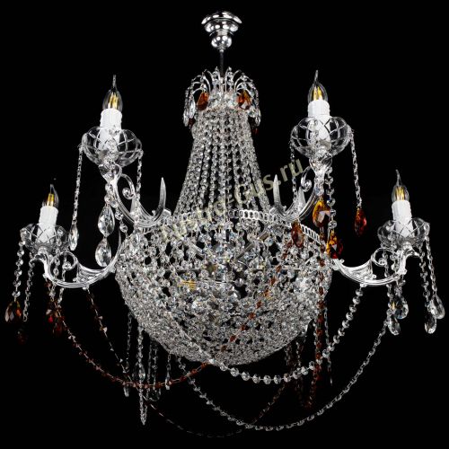 Люстра Елизавета малая №9 чайная в Сочи Гусь Хрустальный