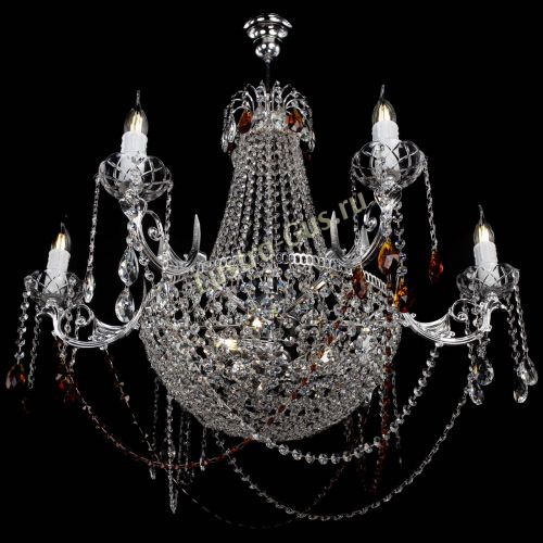 Люстра Елизавета малая №9 чайная в Сочи Гусь Хрустальный