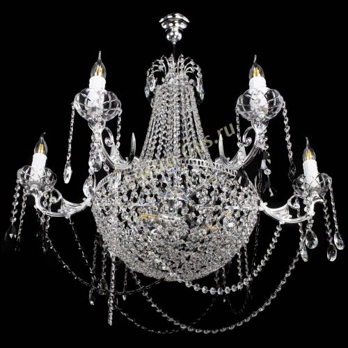 Люстра Елизавета малая №9 черная в Сочи Гусь Хрустальный