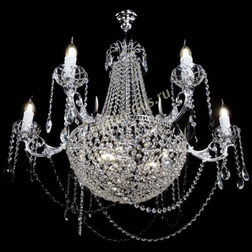 Люстра Елизавета малая №9 черная в Сочи Гусь Хрустальный