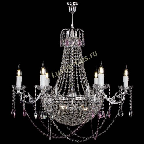 Люстра Елизавета малая №9 розовая в Сочи Гусь Хрустальный