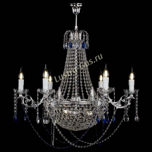 Люстра Елизавета малая №9 синяя в Сочи Гусь Хрустальный