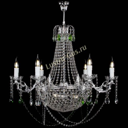 Люстра Елизавета малая №9 зеленая в Сочи Гусь Хрустальный